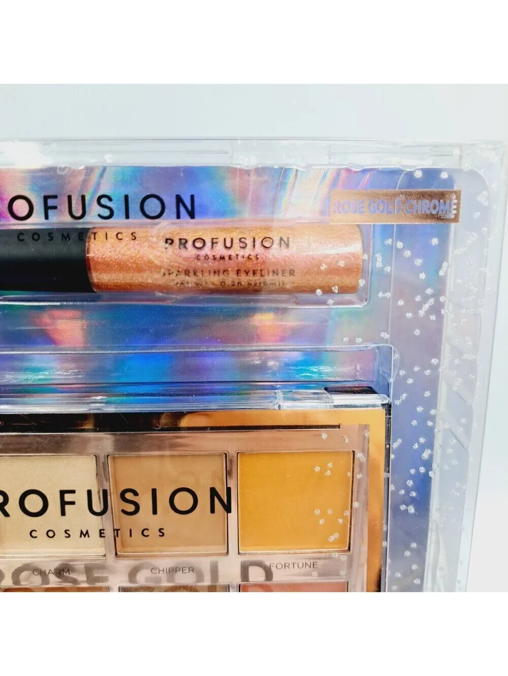 Profusion Rose Gold Glitter Chrome 13 Eyeshadow Palette Holiday Make Up Face Kit